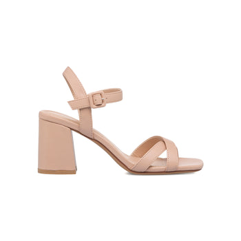 Sandali nude da donna con tacco a blocco 7 cm Lora Ferres, Donna, SKU w042000747, Immagine 0